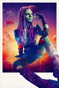 Gamora's character poster for Guardians of the Galaxy Vol. 3.
