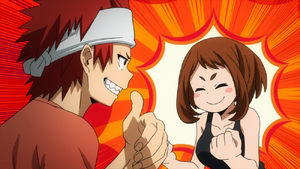 Eijiro and Ochaco.