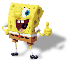 SpongeBob's endearing grin in Sponge Out of Water