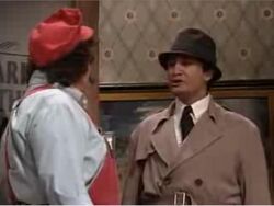 Inspector Gadget as he appears in The Super Mario Bros. Super Show! live-action segment episode, "Defective Gadgetry".