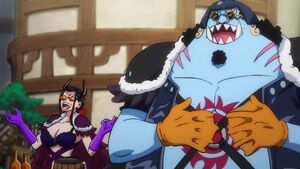 Nico Robin and Jinbe.