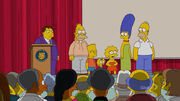 The Simpson family are declared to be banished from Springfield. Such as Homer's drunkeness and laziness, Bart Simpson's pranks in school, in church or everywhere in Springfield, Lisa Simpson's environmental pleas which is starting to annoy all the townsfolk, Maggie Simpson shooting Mr. C Montgomery Burns years ago or Marge Simpson's whatever she did to annoy Springfield