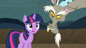 Discord smiles and Twilight gasps S2E2