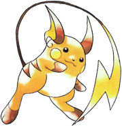 Raichu's artwork of Pokémon Red/Pokémon Blue.