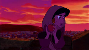 (Aladdin: "So where are you from?") "It doesn't matter. I ran away and I am not going back."