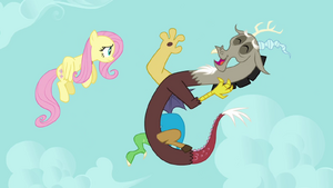 Discord and Fluttershy --you're hilarious-- S03E10