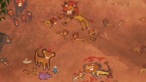 Paintings of Kion's Lion Guard and previous ones.