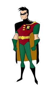 Dick Grayson as Robin in a flashback episode of The New Batman Adventures before eventually quitting as Robin.