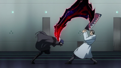 Ayato fights Shinohara at the Ghoul Detention Center