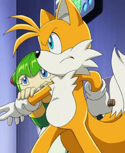 Tails with Cosmo and a handle