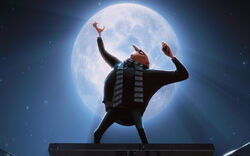 Gru with a moon