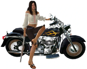 Isabela's motorcycle.