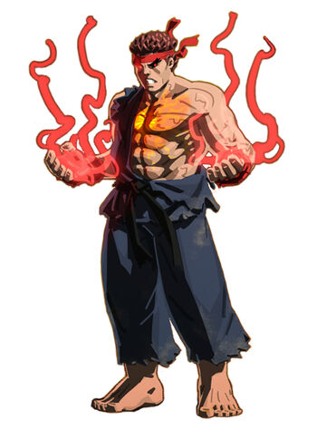 Ryu hoshi character of street fighter in the style of street