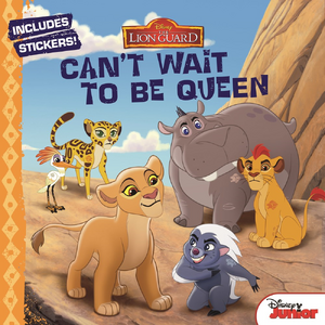 Kion with his sister Kiara, Bunga, Besthe, Fuli and Ono on the cover of The Lion Guard book "Can't Wait To Be Queen".