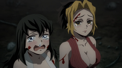 Makio and Suma getting emotional over Tengen's compliment