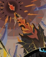 Terravox bearing the Coreflame of the Earth Titan, Georios