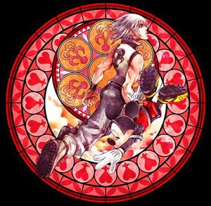 The artwork included with the Stained Glass #3 [EX+] medal in Kingdom Hearts Unchained χ / Union χ