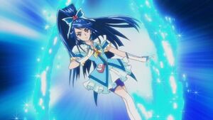 "The Blue Spring of Intelligence, I am Cure Aqua!"