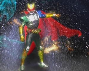 Kamen Rider Kiva DoGaBaKi Emperor Form first henshin