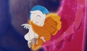 Baby Hercules and Pegasus.