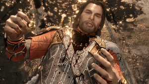 Talion putting on Isildur's Ring after Celebrimbor and Eltariel's betrayal.