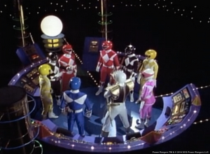 Rocky with his predecessor, Jason Lee Scott as Red Mighty Morphin Power Rangers in The Power Transfer.