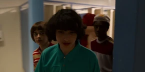 Lucas, Mike, and Will in the men's locker room.