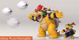 Bowser scaring the Boos to defend his son