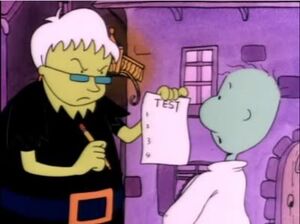 Doug Funnie accused of cheating on a test