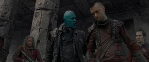 Kraglin ordered by Yondu to place a bounty on Peter Quill's head.