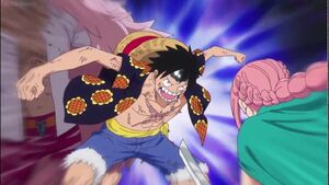 Luffy saves Rebecca