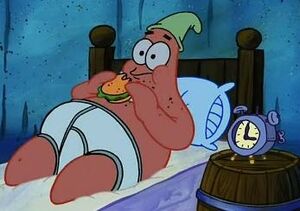 Patrick eating