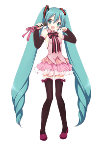 Pink-dressed Miku idol form