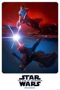Rey and Kylo the rise of skywalker poster