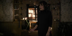 After the funeral, Joyce sees Lonnie seal up the hole in the wall.