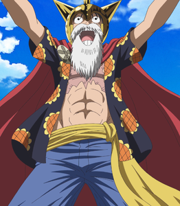 Luffy as "Lucy" the gladiator in Corrida Colosseum.