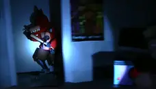 Foxy skateboarding to rescue Marvin.