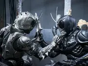 Kotaro Minami/Kamen Rider Black Sun fights Nobuhiko Akizuki/Kamen Rider Shadowmoon.