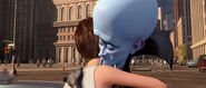 Megamind and Roxanne hug for the first time.