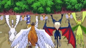 Angemon with the other Digimon