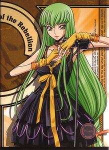 Code Geass C.C. black dress with yellow bow