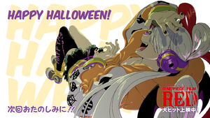 One Piece episode 1037 end card featuring with Uta in Halloween 2022.