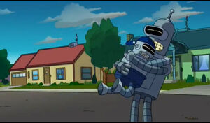 Bender and his first born son.