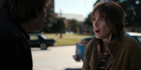 Joyce getting into an argument with Jonathan who accuses her of going crazy and insisting Will is still alive.