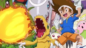 All students look at Agumon