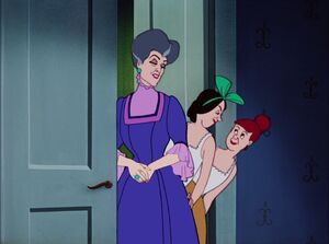 Anastasia and her family satisfied that Cinderella won't be attending the ball.