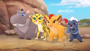 Kion and his friends as cub