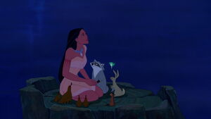 Pocahontas and her animal friends.