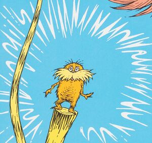 The Lorax as shown in the original book.