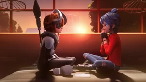 Marc being asked by a flustered Caprikid to say something